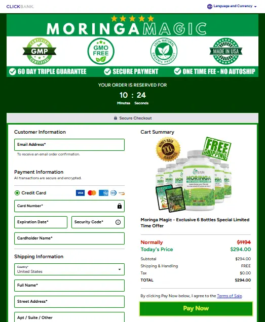 Moringa magic order